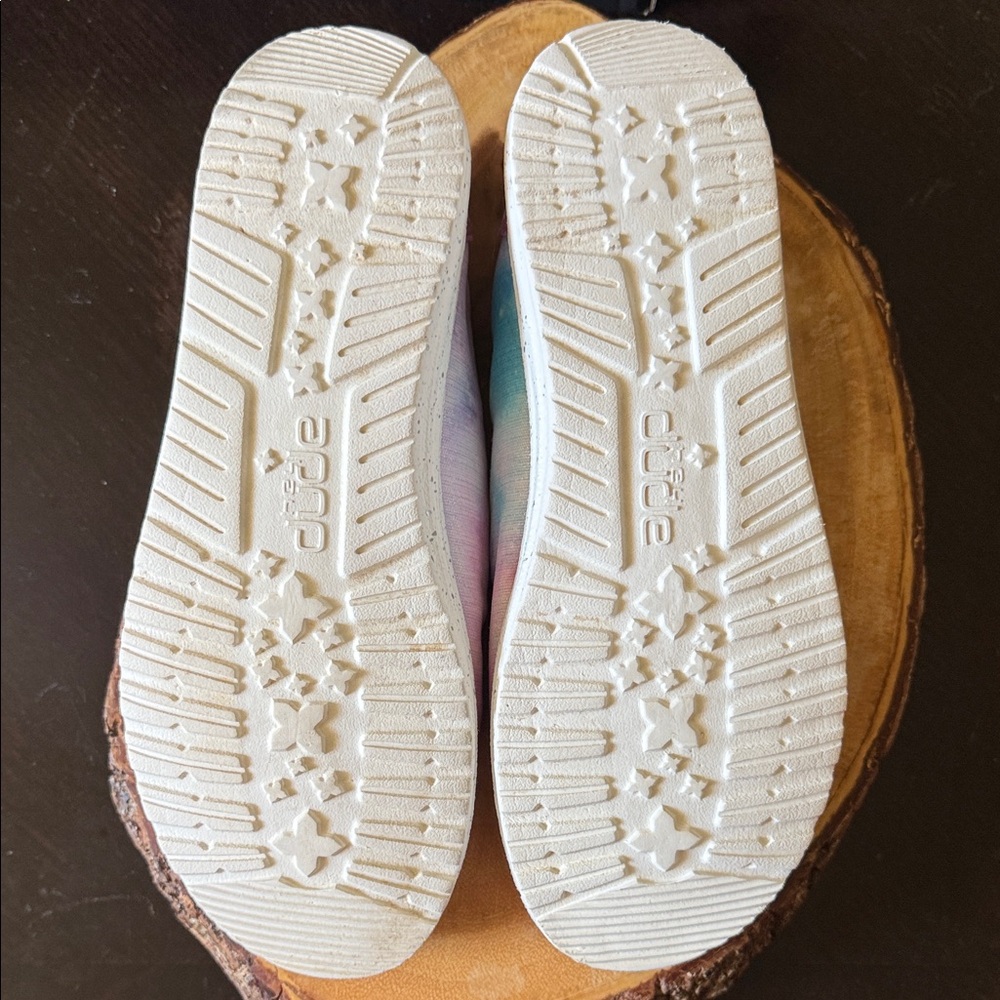 Hey Dude Kids Wendy youth dreamer Pastel Tie-Dye Moccasins lightly worn size 6 - Picture 7 of 8